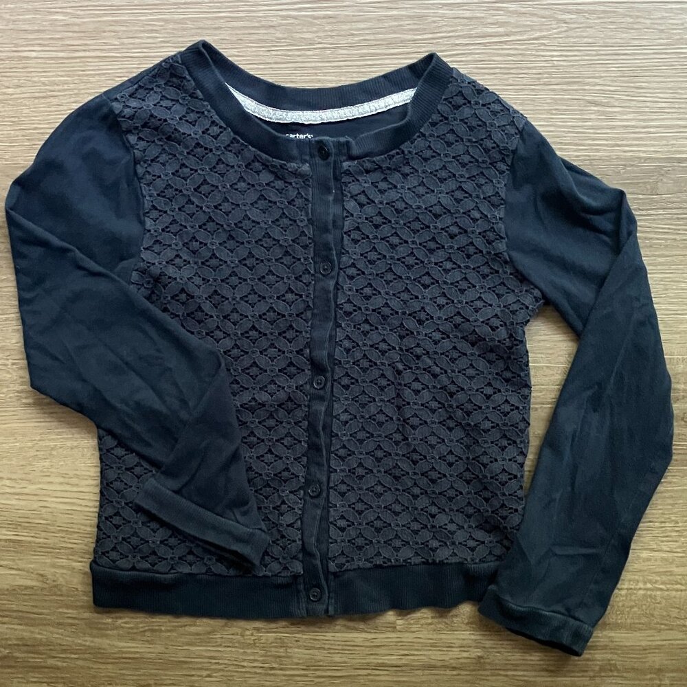 Carter's Navy Blue Cardigan Size: 8